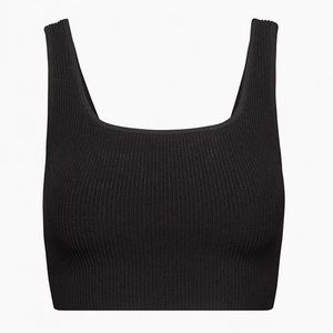 Aritzia Babaton Sculpt Knit Square-neck Cropped Tank